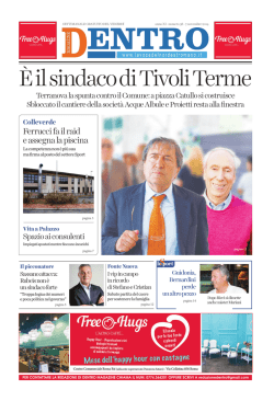 &egrave; il sindaco di tivoli terme - La Voce del Nord Est Romano