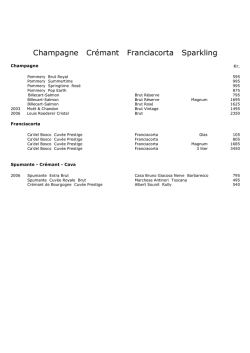 Champagne Crémant Franciacorta Sparkling