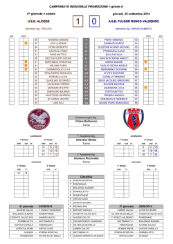 tabellino - asd fulgor ronco valdengo