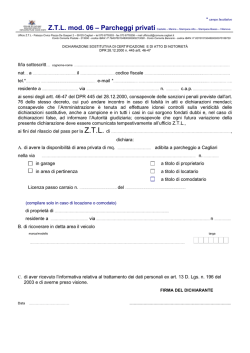 Egregio Utente del Servizio ZTL