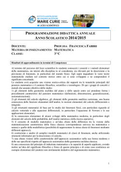 Matematica_3C - Istituto di Istruzione Secondaria Superiore "Marie