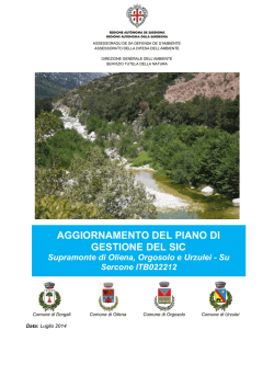 Aggiornamento piano di gestione SIC