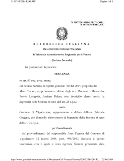 sentenza TAR Veneto 877 del 2014