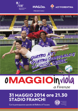 31MAGGIO 2014 ore 21.30