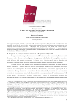 Istituzioni globali e autonomia