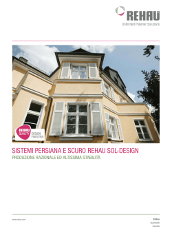 SISTEMI PERSIANA E SCURO REHAU SOL-DESIGN