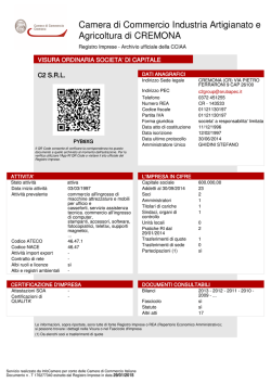 Scaricate la visura camerale
