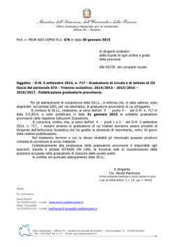 pubblicazione graduatorie provvisorie 3 fascia ata