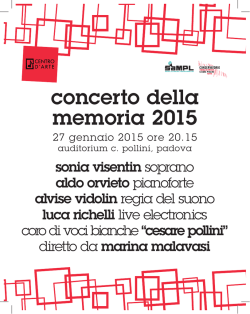 concerto della memoria 2015 - PadovaCultura