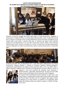 contro ogni discriminazione nel giorno della memoria