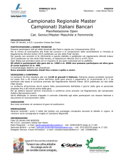Campionato Regionale Master Campionati Italiani