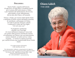 Chiara Lubich_preghiera di intercessione