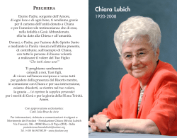 Chiara Lubich_preghiera di intercessione