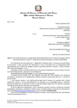 Nota prot 613 del 28 gennaio 2015