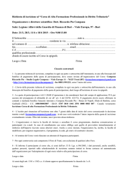 scarica domanda - Formazione Riccardo Campana