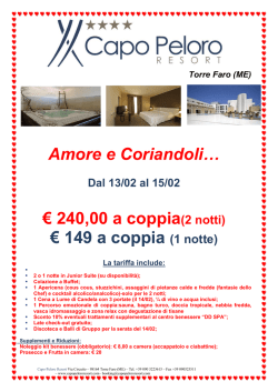 san valentino 2015 - Capo Peloro Resort