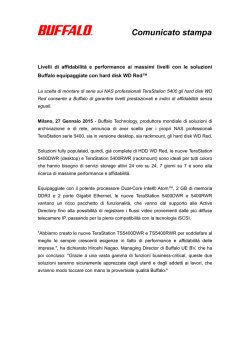 Comunicato TeraStation 5400 WD Red