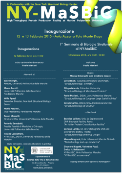 Locandina programma - Universit&agrave; Politecnica delle Marche