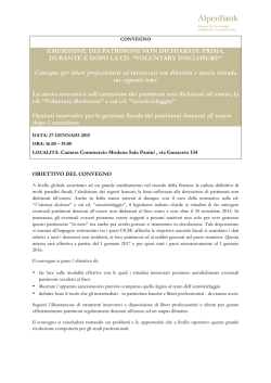 LOCANDINA CONVEGNO VOLUNTARY DISCLOSURE