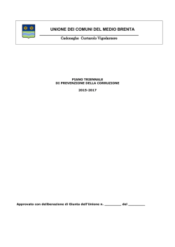 Piano Triennale di Prevenzione della Corruzione