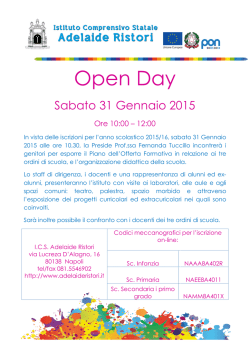 Open day 2015 - Istituto Comprensivo Adelaide Ristori Napoli
