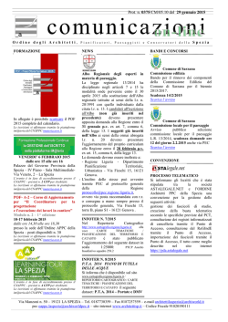 comunicazioni on-line - Ordine degli Architetti pianificatori