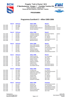 Allievi 2005-2006 - ASD Buonconsiglio Nuoto
