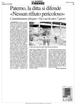 Nessun rifiuto pericoloso
