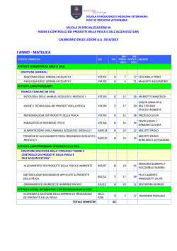 Orario lezioni 2014/2015