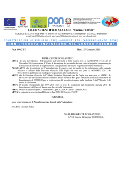 Individuazione tutor Piano di Formazione sulla