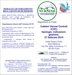 Cateteri Venosi Centrali (CVC) tipologie, indicazioni