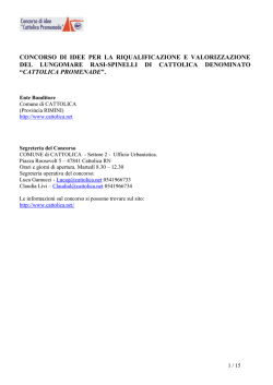 Concorso di idee - Waterfront Gabicce Mare