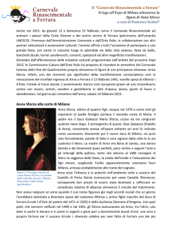 Anna Sforza alla corte di Milano - Carnevale Rinascimentale a Ferrara