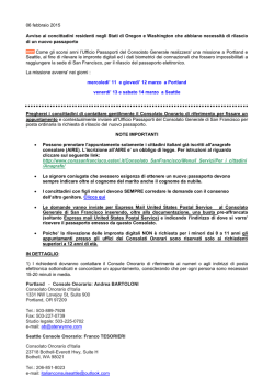 di rilascio di - Consolato Generale d`Italia a San Francisco