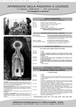 APPARIZIONE DELLA MADONNA A LOURDES