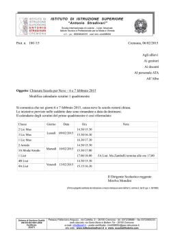 Chiusura per neve - Istituto Stradivari