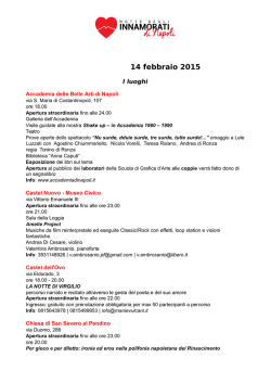 Preleva il programma della notte degli innamorati