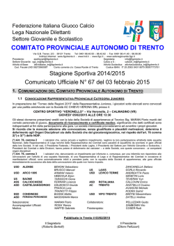 Comunicato n. 67