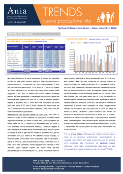 ANIA Trends Nuova Produzione Vita