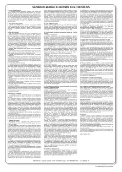 Condizioni generali di contratto della TalkTalk SA