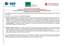 GUIDA ALLE PRESTAZIONI SANITARIE
