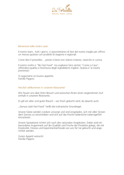 Speisekarte - La Fortunella