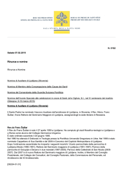 Rinunce e nomine