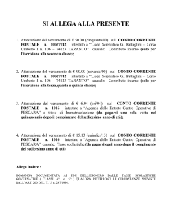 Allegato quote versamenti - Liceo Scientifico Statale Battaglini