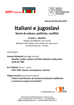 invito - Istituto Storico della Resistenza in Toscana