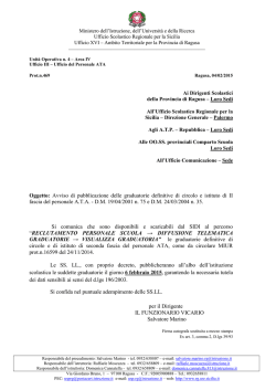 Pubbl_Grad_Ist_II_Fascia_ATA - Istituto Statale d`Istruzione