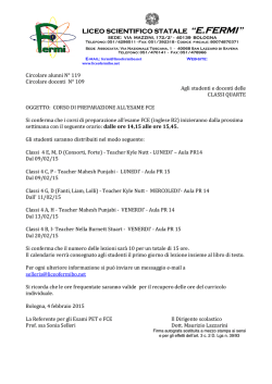 CIRCOLARE ALUNNI N119. Corsi FCE Classi Quarte