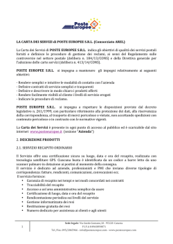 carta dei servizi Fulmine V3 Consorziati