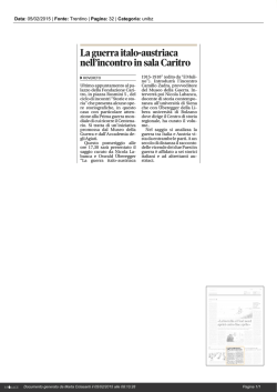 Rassegna stampa - Science South Tyrol