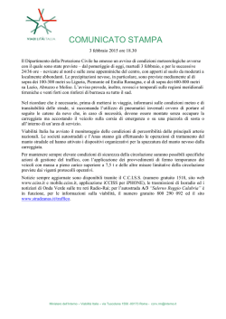 comunicato del 3.2.2015